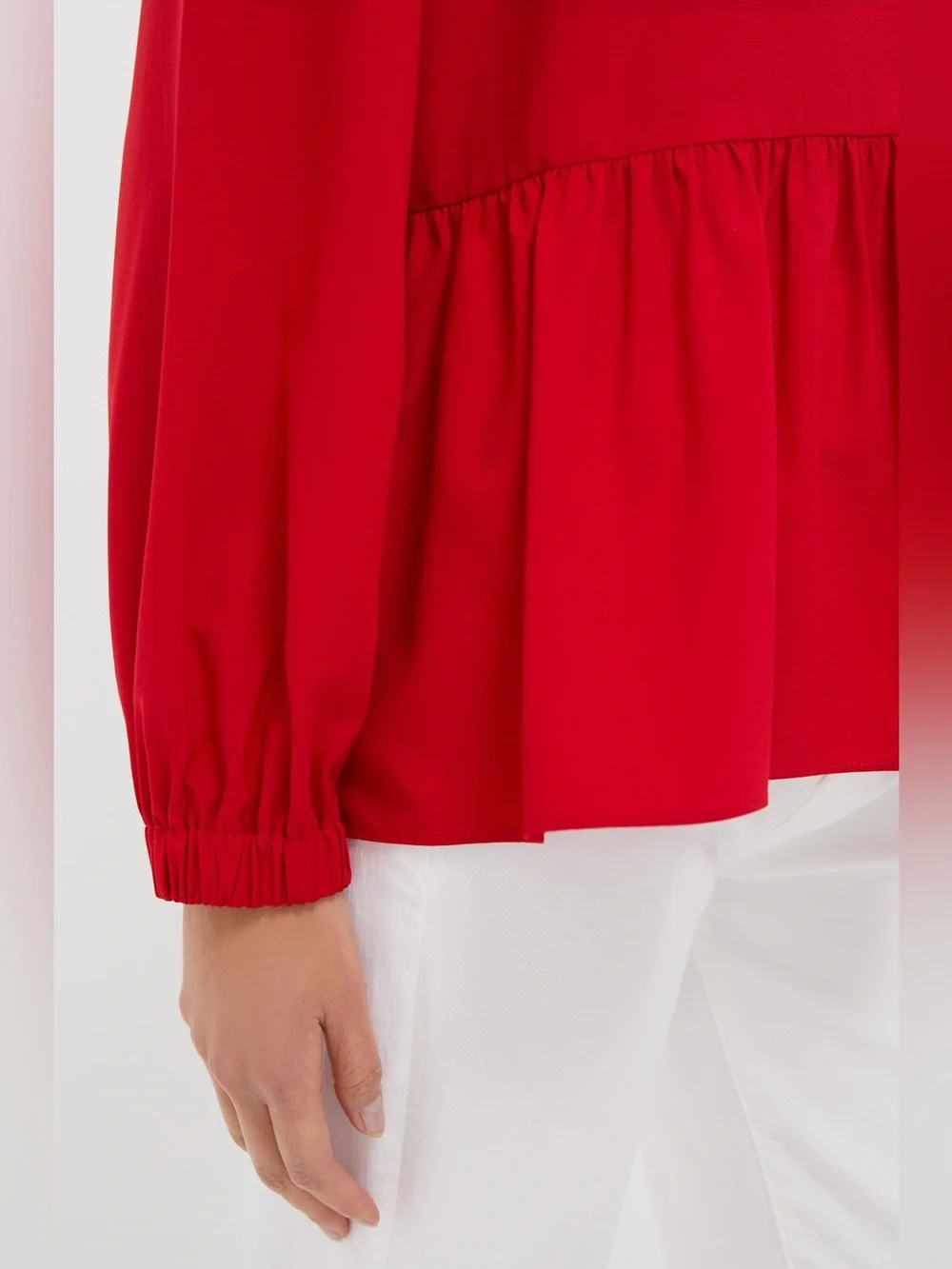 NWOT Pomander Place Carlota Peplum Blouse Top Size L